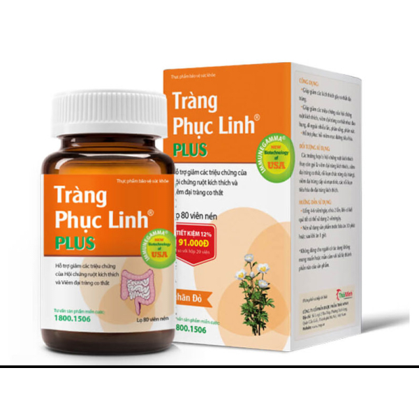 Tràng Phục Linh Plus hỗ trợ giảm hội chứng ruột kích thích hộp 80 viên