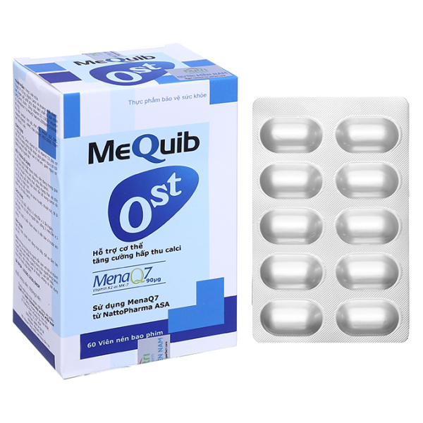 MeQuib Ost tăng cường hấp thu canxi hộp 60 viên