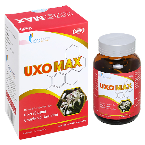 IsoPharco Uxomax hỗ trợ u xơ tử cung, tuyến tiền liệt hộp 60 viên