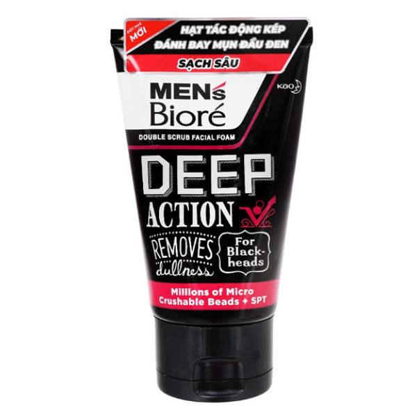 Sữa rửa mặt Men's Bioré Deep Action sạch sâu tuýp 100g