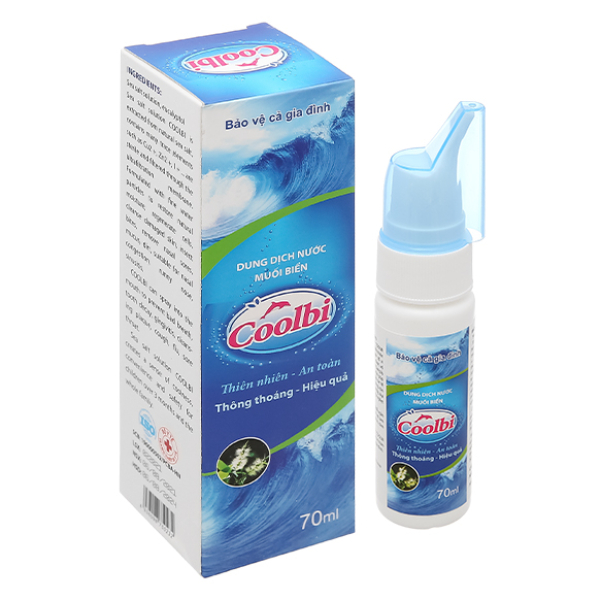 Xịt mũi Coolbi giảm ngạt mũi, sổ mũi chai 70 ml