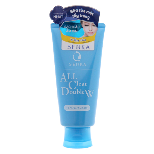 Sữa rửa mặt Senka All Clear DoubleW tẩy trang sạch sâu tuýp 120g