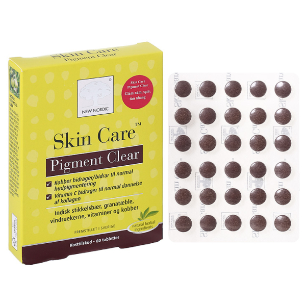 New Nordic Skin Care Pigment Clear làm đẹp da, giảm nám hộp 60 viên