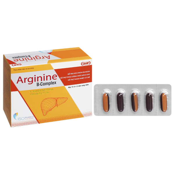Arginine B-Complex giúp ăn ngon, bổ gan hộp 60 viên