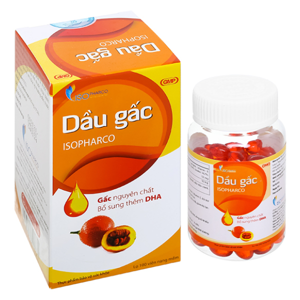 Dầu gấc IsoPharco giảm lão hóa, tăng thị lực chai 100 viên