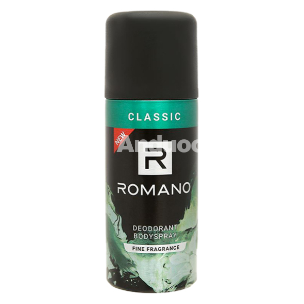Xịt khử mùi Romano Classic ngăn mùi, kháng khuẩn chai 150ml