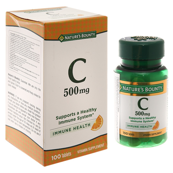 Nature's Bounty Vitamin C 500mg tăng đề kháng hộp 100 viên
