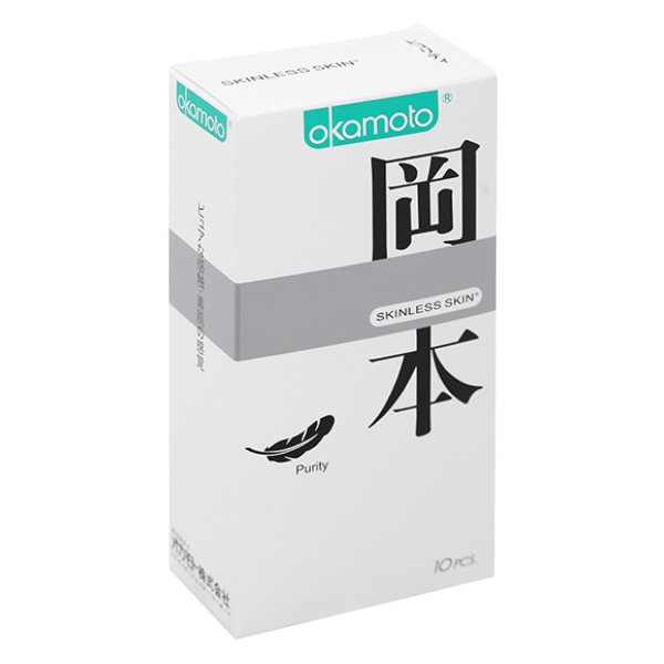 Bao cao su Okamoto Skinless Skin Purity 53mm hộp 10 cái