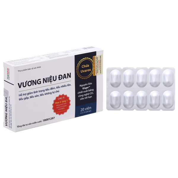 Vương Niệu Đan giảm kích thích bàng quang, giảm tiểu đêm hộp 20 viên