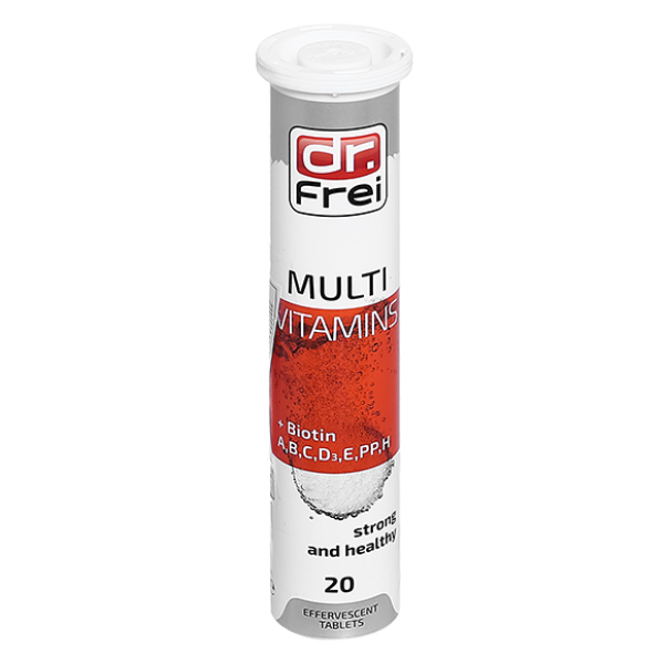 Viên sủi Dr. Frei Multivitamins Biotin hỗ trợ da, tóc, móng tuýp 20 viên