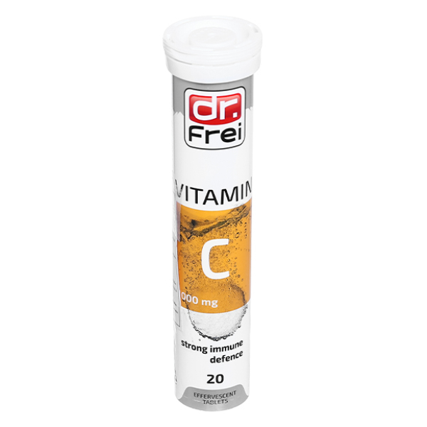 Viên sủi Dr. Frei Vitamin C 1000mg hỗ trợ tăng đề kháng tuýp 20 viên