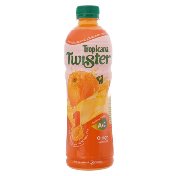Nước cam ép Twister Tropicana chai 455ml