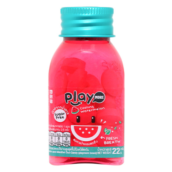 Kẹo ngậm PlayMore vị dưa hấu giảm đau họng hũ 22g