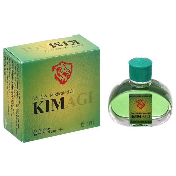 Dầu gió Kim Agi giữ ấm, dịu vết ngứa chai 6ml