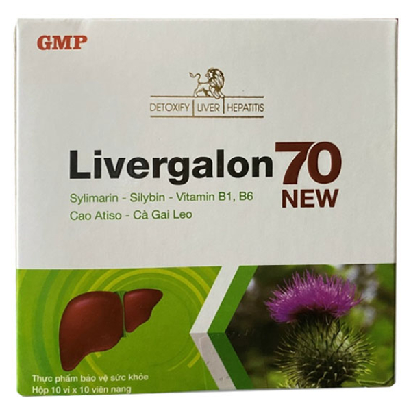 Livergalon 70 New bổ gan, tăng cường chức năng gan hộp 100 viên