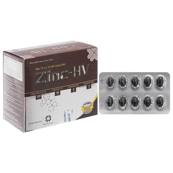 ZinC-HV hỗ trợ phục hồi sức khỏe, ăn ngon miệng hộp 100 viên