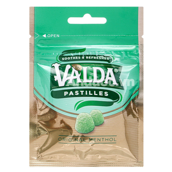 Kẹo dẻo Valda vị bạc hà giúp thông cổ, mát họng túi 20g