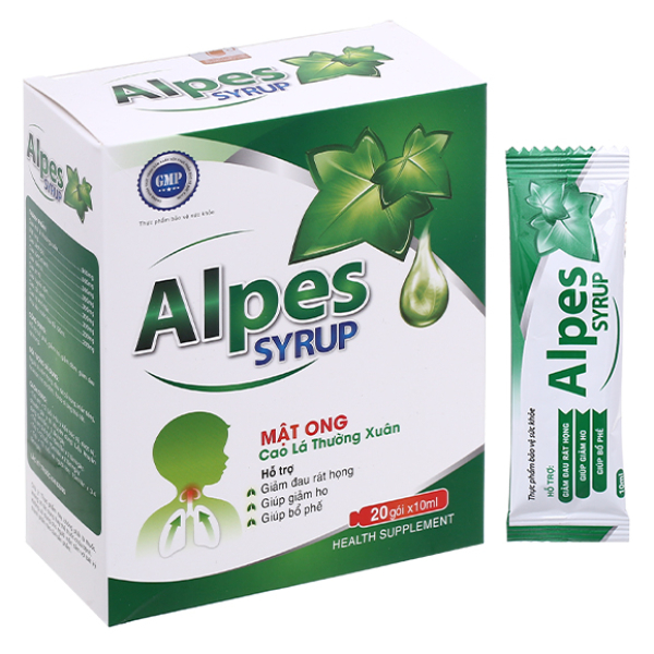 Siro Cali USA Alpes hỗ trợ giảm ho, bổ phổi hộp 20 gói x 10ml