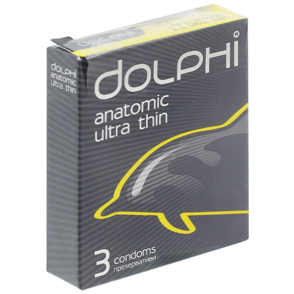 Bao cao su Dolphi Anatomic siêu mỏng, ôm sát 52mm hộp 3 cái