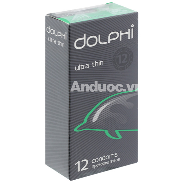 Bao cao su Dolphi ultra thin siêu mỏng 52mm hộp 12 cái