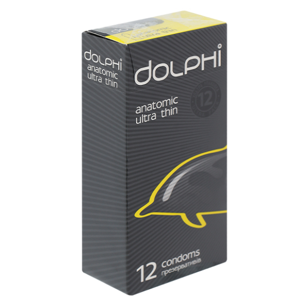 Bao cao su Dolphi Anatomic siêu mỏng, ôm sát 52mm hộp 12 cái