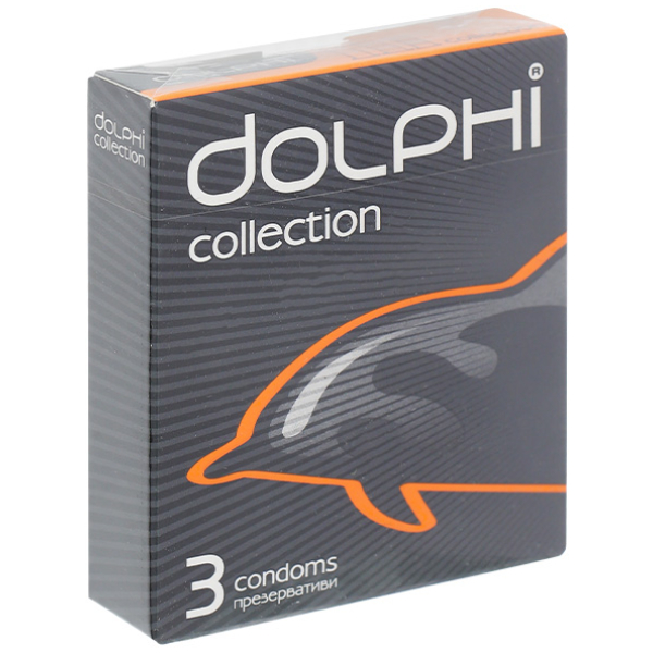 Bao cao su Dolphi collection combo 3 loại 52mm hộp 3 cái
