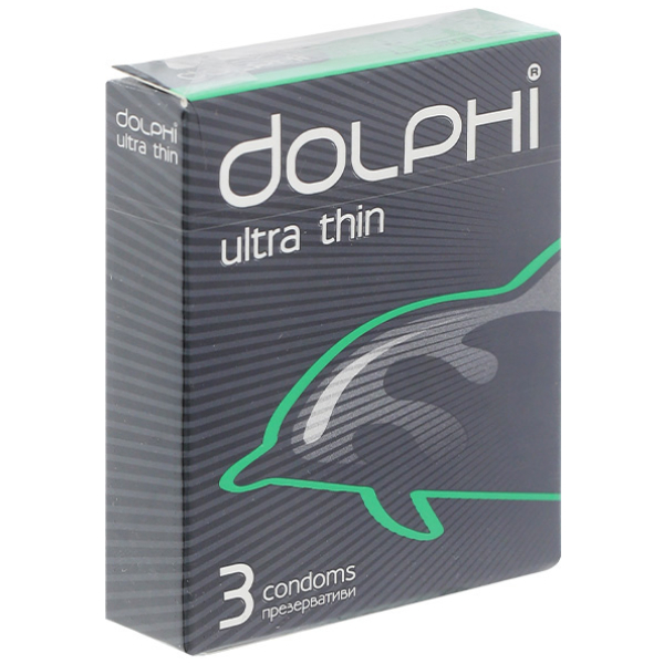 Bao cao su Dolphi ultra thin siêu mỏng 52mm hộp 3 cái