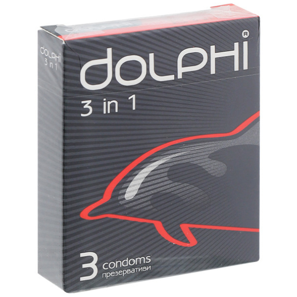 Bao cao su Dolphi 3 in 1 vân gai 52mm hộp 3 cái