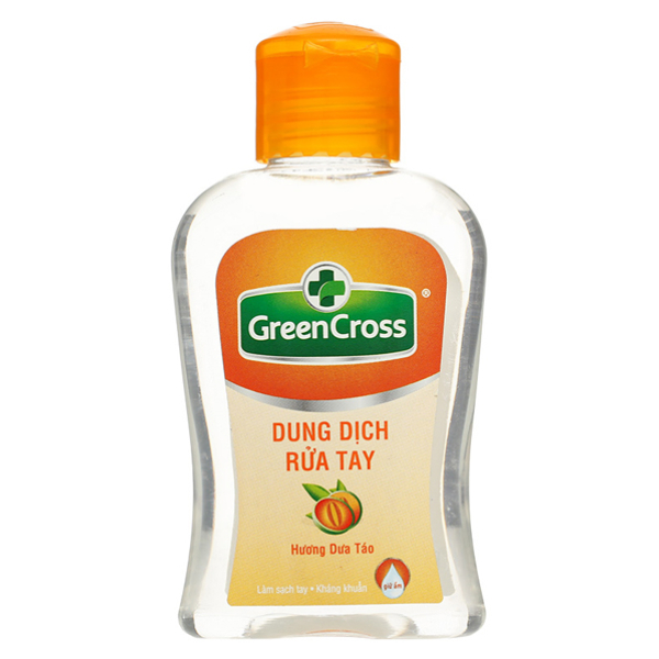 Dung dịch rửa tay Green Cross hương dưa táo kháng khuẩn chai 100ml
