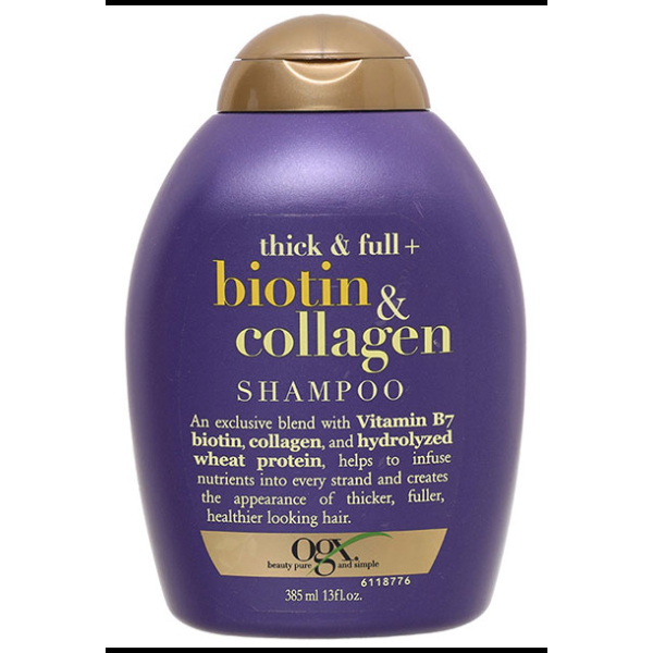 Dầu gội OGX Thick Full Biotin Collagen dưỡng tóc bồng bềnh chai 385ml