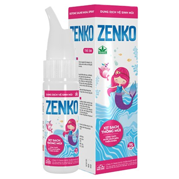 Xịt mũi Zenko giảm nghẹt mũi cho bé chai 75ml