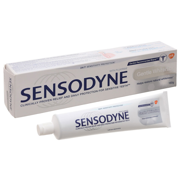 Kem đánh răng Sensodyne Gentle Whitening giúp làm trắng răng tuýp 160g