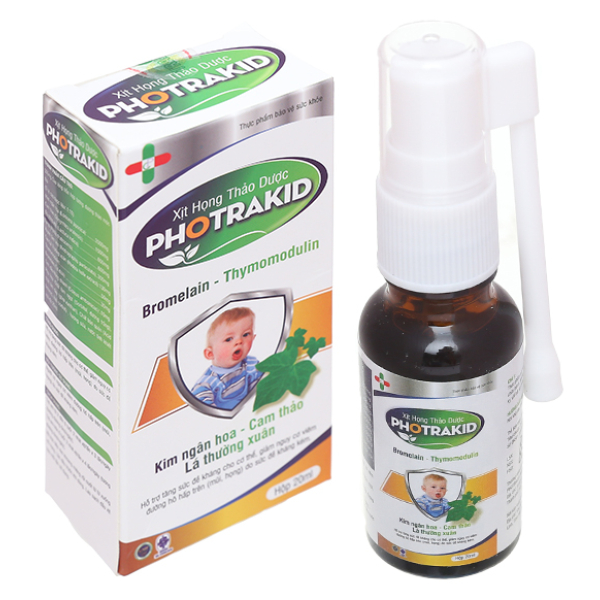 Xịt họng Photrakid hỗ trợ tăng đề kháng chai 20ml