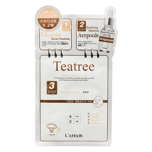 Mặt nạ Rainbow L'affair Teatree cho da dầu, mụn miếng 28ml