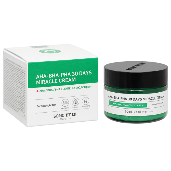 Kem dưỡng da Some By Mi AHA-BHA-PHA 30 Days Miracle Cream giúp giảm mụn hũ 60g