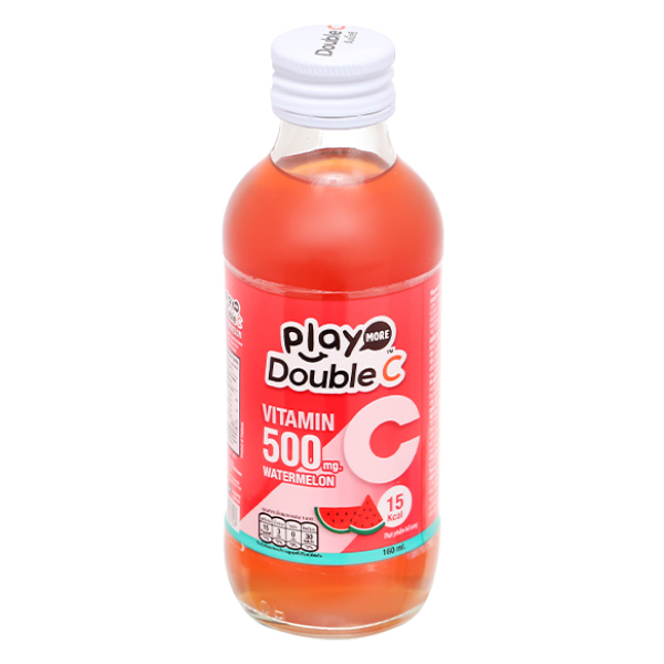 Nước giải khát PlayMore Double C vị dưa hấu chai 160ml