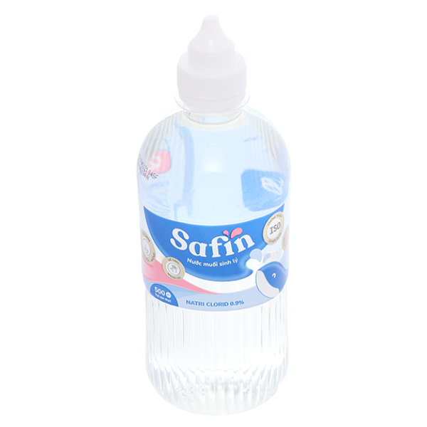 Nước muối Safin sát khuẩn, súc miệng chai 500ml