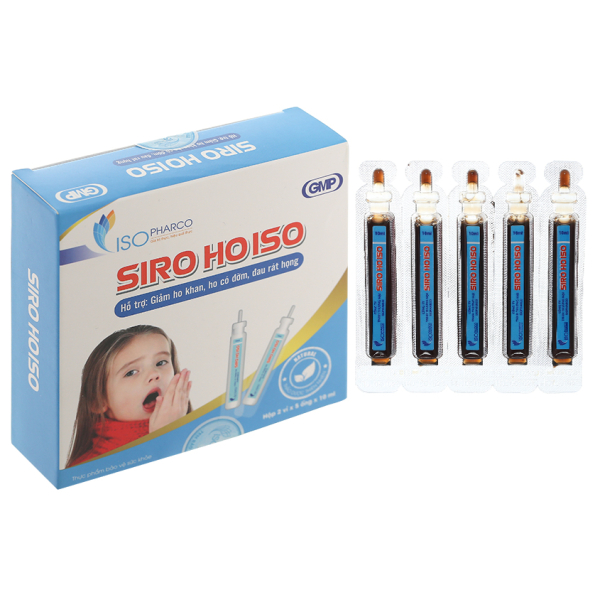 Siro Hoiso hỗ trợ giảm ho, bổ phổi hộp 10 ống x 10ml