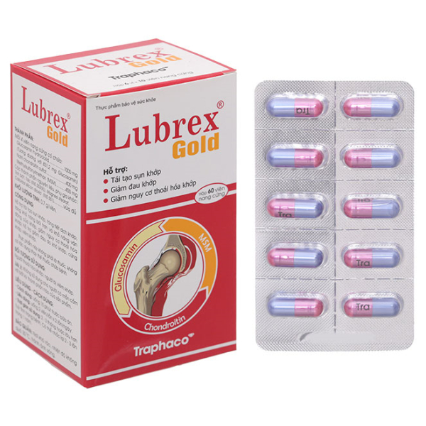 Viên uống Lubrex Gold tái tạo sụn, giảm đau khớp hộp 60 viên