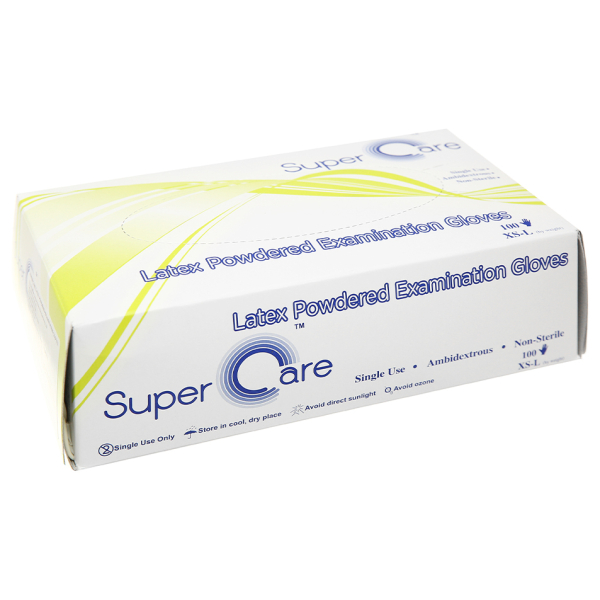 Găng tay y tế có bột Super Care size S hộp 50 đôi
