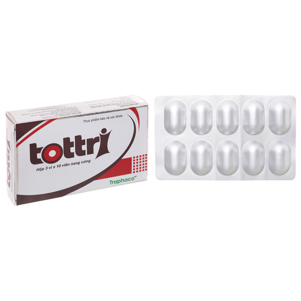 Tottri giảm triệu chứng trĩ nội, trĩ ngoại hộp 30 viên
