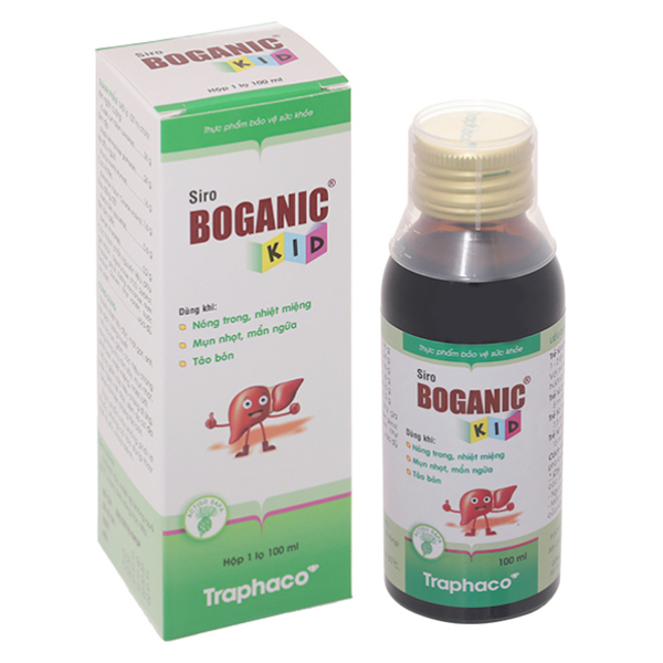 Siro Boganic Kid thanh nhiệt, giảm táo bón chai 100ml