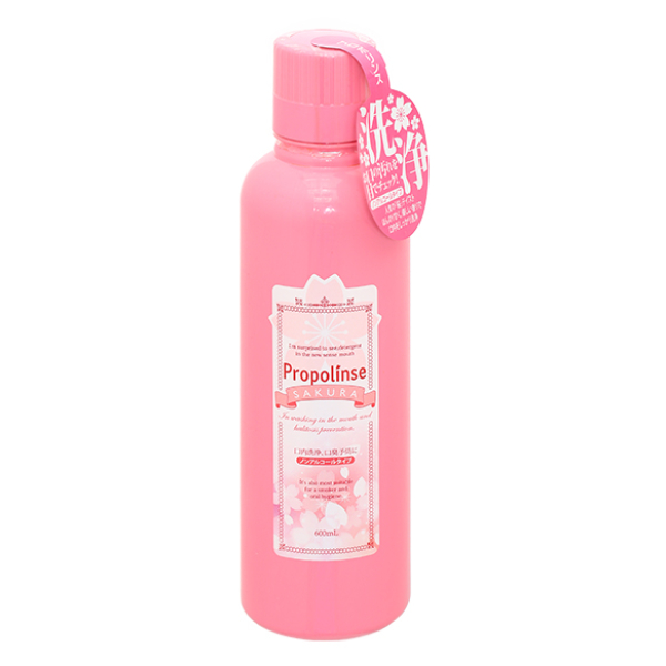 Nước súc miệng Propolinse Sakura diệt khuẩn, ngừa sâu răng chai 600ml