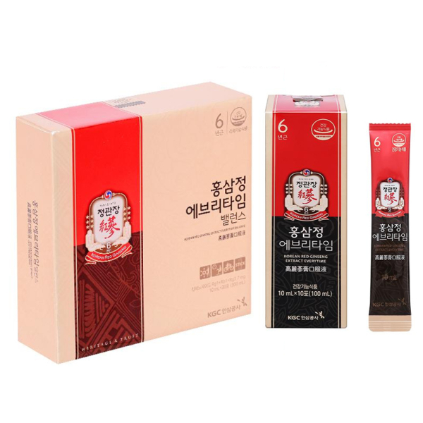 Tinh chất hồng sâm KGC Extract Everytime Balance hỗ trợ tăng đề kháng hộp 10 gói x 10ml