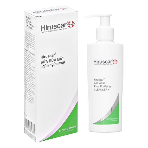Sữa rửa mặt Hiruscar anti-acne cleanser ngăn ngừa mụn chai 100ml