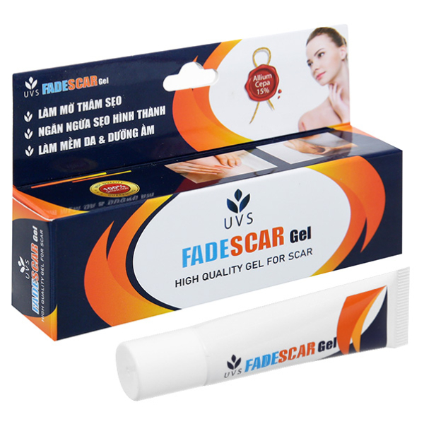 Gel Fadescar dưỡng ẩm, mờ sẹo, ngăn ngừa sẹo tuýp 10g
