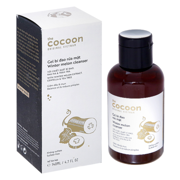 Gel rửa mặt Cocoon bí đao giảm dầu và mụn chai 140ml