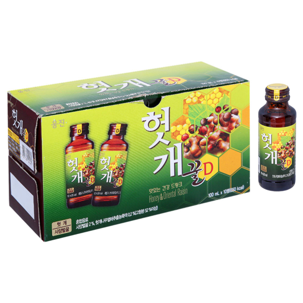 Nước khúng khéng mật ong D Woongjin giúp tăng cường miễn dịch hộp 10 chai x 100ml