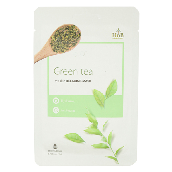 Mặt nạ giấy HnB trà xanh thanh lọc, thư giãn làn da miếng 21ml