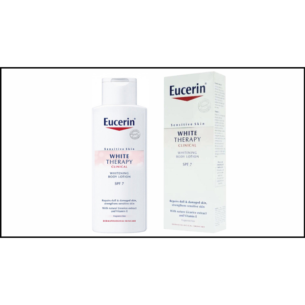 Sữa dưỡng thể Eucerin White Therapy Body Lotion SPF 7 làm sáng da chai 250ml